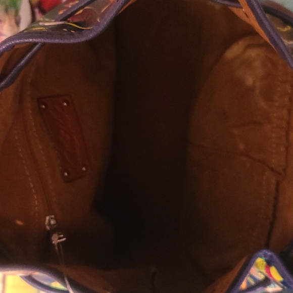 Patricia Nash birds of paradise Sabina Leather Drawstring purse - Picture 11 of 11